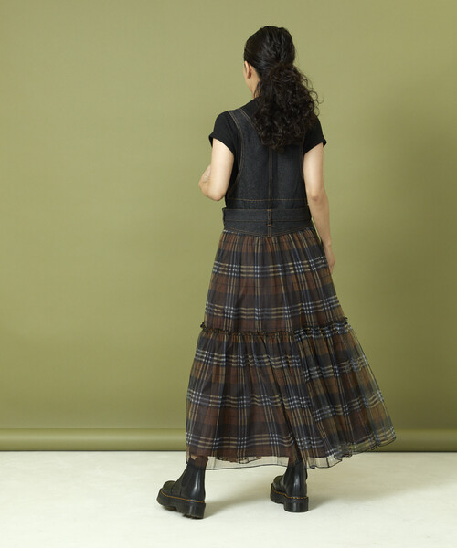 Freada(フリーダ)の「Freada/フリーダ チュール ドッキング サロペット ドレス(ワンピース・レディース・ブラック/ブルー・ONE SIZE)」の21枚目の写真