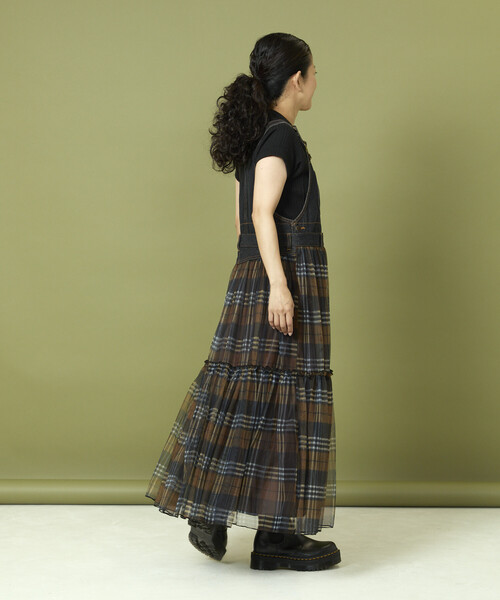 Freada(フリーダ)の「Freada/フリーダ チュール ドッキング サロペット ドレス(ワンピース・レディース・ブラック/ブルー・ONE SIZE)」の22枚目の写真