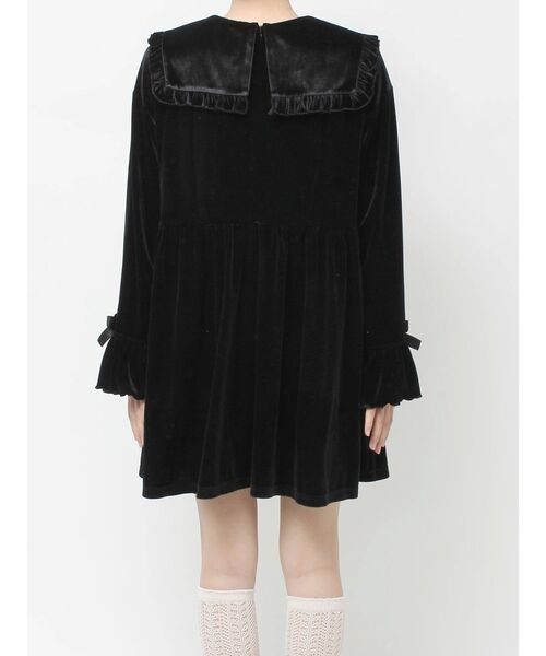 merry jenny（メリージェニー）の「ベロアリボンミニワンピース（ワンピース・レディース・アイボリー/ブラック・FREE）」の5枚目の写真