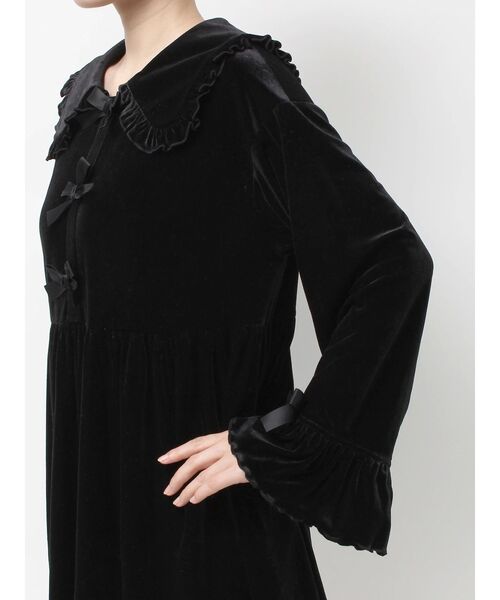 merry jenny（メリージェニー）の「ベロアリボンミニワンピース（ワンピース・レディース・アイボリー/ブラック・FREE）」の7枚目の写真