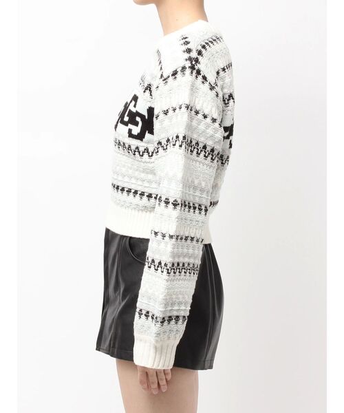 GYDA（ジェイダ）の「GG NORDICショートニットトップス（ニット/セーター・レディース・オフホワイト/ブラック・FREE）」の14枚目の写真