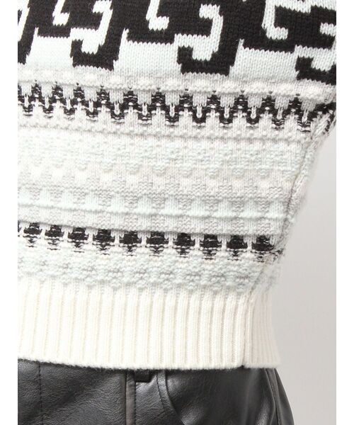 GYDA（ジェイダ）の「GG NORDICショートニットトップス（ニット/セーター・レディース・オフホワイト/ブラック・FREE）」の18枚目の写真