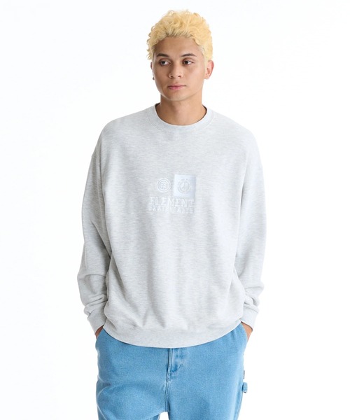 ELEMENT(エレメント)の「【直営店限定】ELEMENT メンズ PEACE CREW トレーナー 【2025年秋冬モデル】/エレメントスウェットトレーナー(スウェット・メンズ・ブラック/ネイビー/ホワイト系その他・X-LARGE/MEDIUM/LARGE)」の2枚目の写真