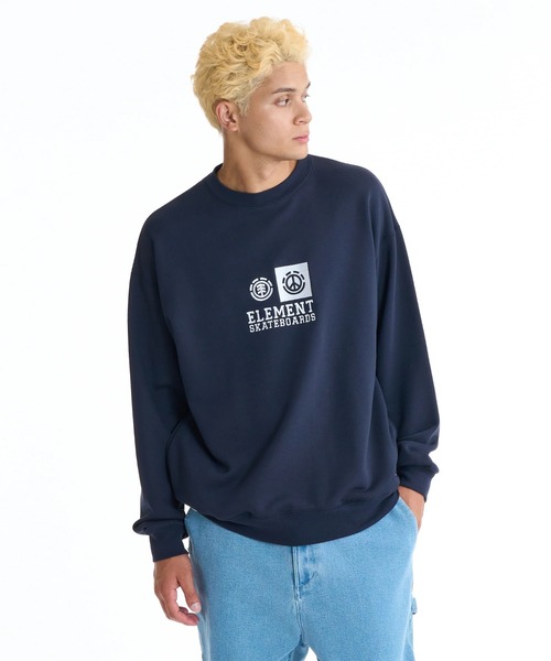 ELEMENT(エレメント)の「【直営店限定】ELEMENT メンズ PEACE CREW トレーナー 【2025年秋冬モデル】/エレメントスウェットトレーナー(スウェット・メンズ・ブラック/ネイビー/ホワイト系その他・X-LARGE/MEDIUM/LARGE)」の3枚目の写真