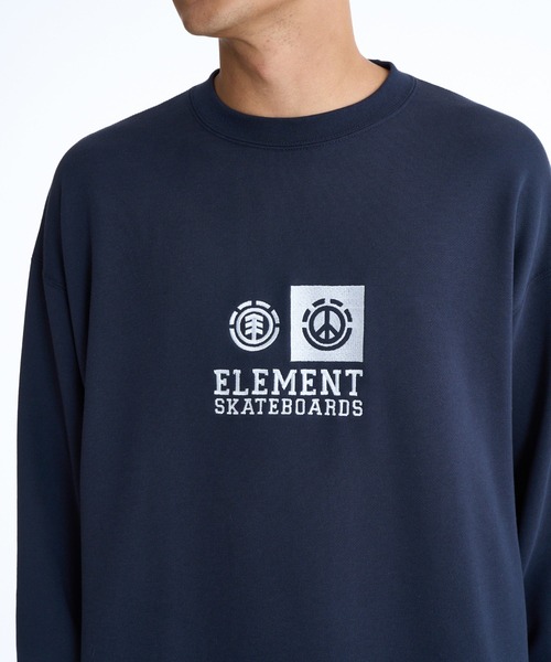ELEMENT(エレメント)の「【直営店限定】ELEMENT メンズ PEACE CREW トレーナー 【2025年秋冬モデル】/エレメントスウェットトレーナー(スウェット・メンズ・ブラック/ネイビー/ホワイト系その他・X-LARGE/MEDIUM/LARGE)」の8枚目の写真