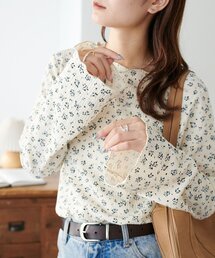 【WEB限定】リバティ柄シャーリングカットソー