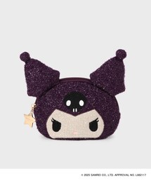 Kuromi(クロミ)の◆【クロミ】フェイス型キラキラシェルポーチ(ポーチ)