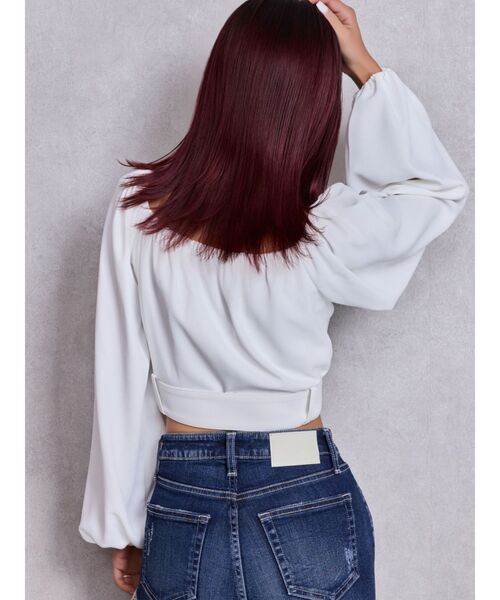 GYDA（ジェイダ）の「bijouバックルlong sleeveブラウス（シャツ/ブラウス・レディース・オフホワイト/ブラック・FREE）」の6枚目の写真