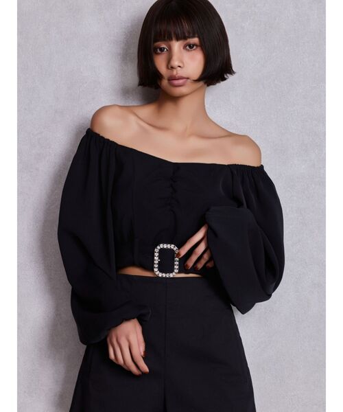 GYDA（ジェイダ）の「bijouバックルlong sleeveブラウス（シャツ/ブラウス・レディース・オフホワイト/ブラック・FREE）」の15枚目の写真