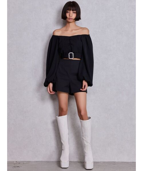 GYDA（ジェイダ）の「bijouバックルlong sleeveブラウス（シャツ/ブラウス・レディース・オフホワイト/ブラック・FREE）」の17枚目の写真