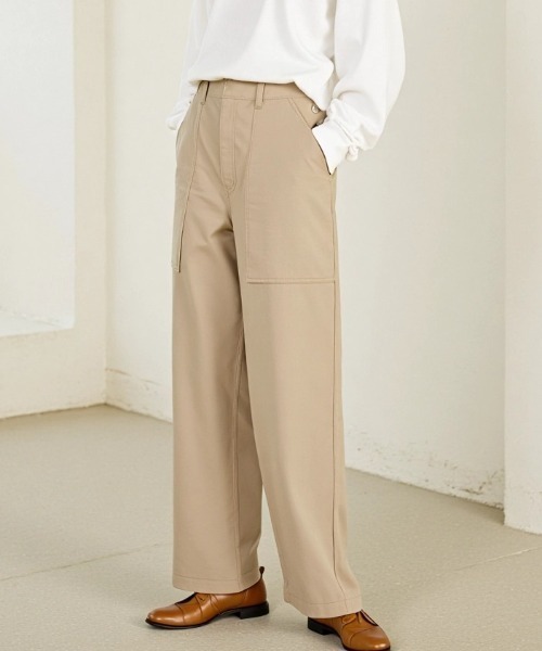 Lazar（ラザル）の「Twill Baker Pants/ワイドシルエット ツイル ベイカーパンツ/イージーパンツ（その他パンツ・メンズ・ブラック/チャコールグレー/ブラウン/ベージュ・マルチサイズ）」の8枚目の写真