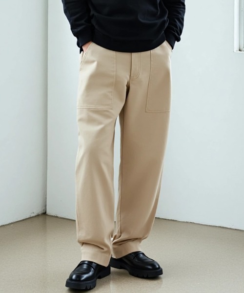 Lazar（ラザル）の「Twill Baker Pants/ワイドシルエット ツイル ベイカーパンツ/イージーパンツ（その他パンツ・メンズ・ブラック/チャコールグレー/ブラウン/ベージュ・マルチサイズ）」の7枚目の写真