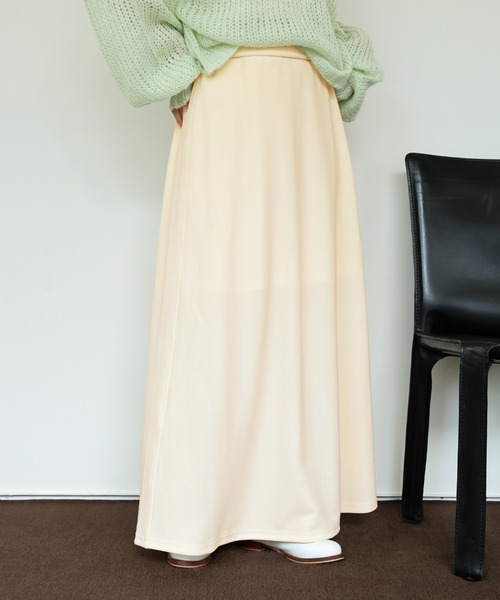 select MOCA Et（セレクトモカエト）の「【Et】Cut Georgette Narrow Skirt（スカート・レディース・ブラック/アイボリー・LARGE/MEDIUM）」の2枚目の写真
