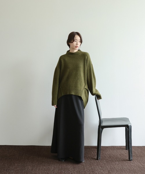 select MOCA Et（セレクトモカエト）の「【Et】Cut Georgette Narrow Skirt（スカート・レディース・ブラック/アイボリー・LARGE/MEDIUM）」の7枚目の写真