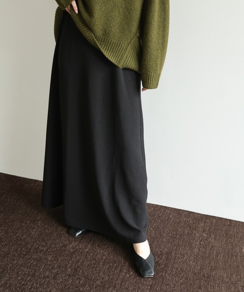 select MOCA Et（セレクトモカエト）の「【Et】Cut Georgette Narrow Skirt（スカート・レディース・ブラック/アイボリー・LARGE/MEDIUM）」の5枚目の写真