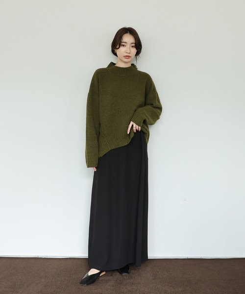 select MOCA Et（セレクトモカエト）の「【Et】Cut Georgette Narrow Skirt（スカート・レディース・ブラック/アイボリー・LARGE/MEDIUM）」の3枚目の写真