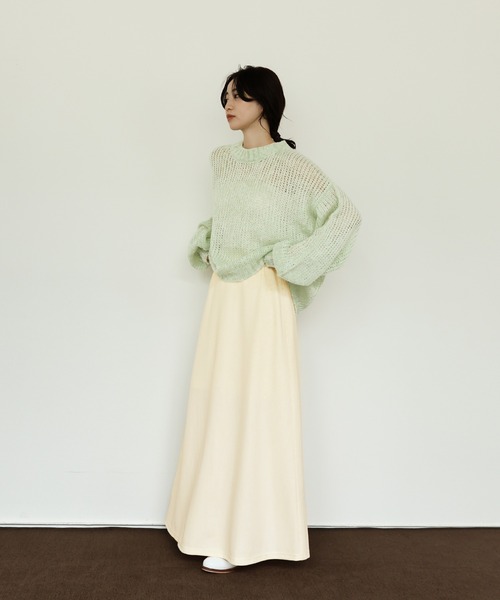 select MOCA Et（セレクトモカエト）の「【Et】Cut Georgette Narrow Skirt（スカート・レディース・ブラック/アイボリー・LARGE/MEDIUM）」の18枚目の写真