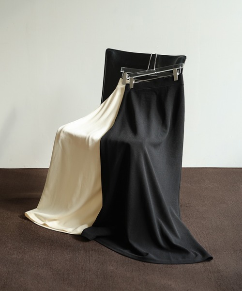 select MOCA Et（セレクトモカエト）の「【Et】Cut Georgette Narrow Skirt（スカート・レディース・ブラック/アイボリー・LARGE/MEDIUM）」の19枚目の写真