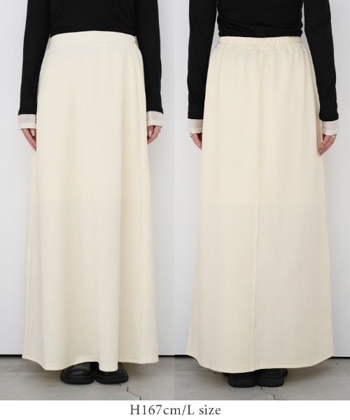 select MOCA Et（セレクトモカエト）の「【Et】Cut Georgette Narrow Skirt（スカート・レディース・ブラック/アイボリー・LARGE/MEDIUM）」の20枚目の写真