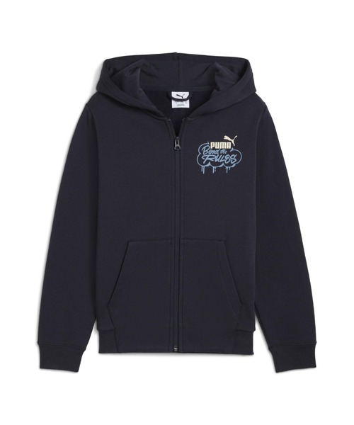 PUMA(プーマ)の「プーマ PUMA MID90S FZ HD FL B(パーカー・キッズ・アイボリー/ネイビー・120cm/140cm/130cm/150cm/160cm)」の2枚目の写真
