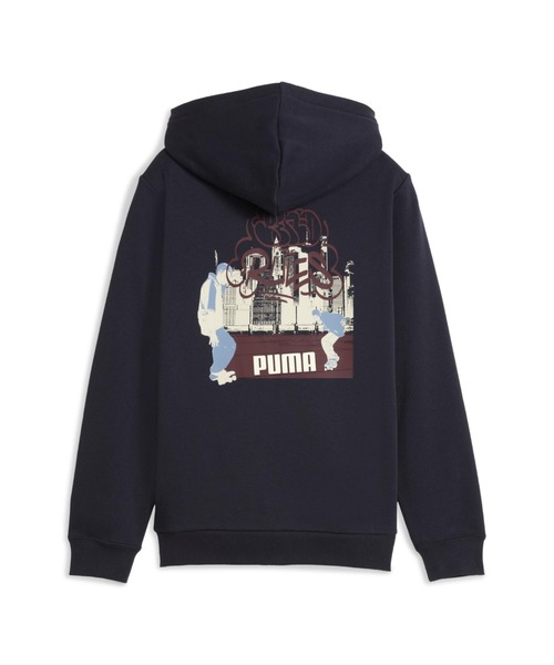 PUMA(プーマ)の「プーマ PUMA MID90S FZ HD FL B(パーカー・キッズ・アイボリー/ネイビー・120cm/140cm/130cm/150cm/160cm)」の4枚目の写真
