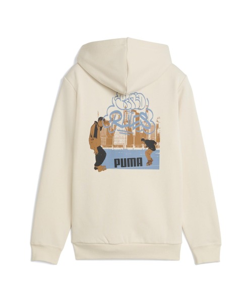 PUMA(プーマ)の「プーマ PUMA MID90S FZ HD FL B(パーカー・キッズ・アイボリー/ネイビー・120cm/140cm/130cm/150cm/160cm)」の3枚目の写真