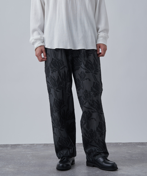 B.C STOCK（ベーセーストック）の「《追加2》【CALIFORNIA RANCH HOUSE】カットジャガード スリーピングパンツ（その他パンツ・メンズ・ネイビー/アイボリー/ブラウン/チャコールグレー・FREE）」の6枚目の写真