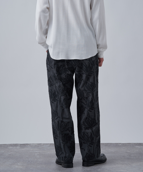 B.C STOCK（ベーセーストック）の「《追加2》【CALIFORNIA RANCH HOUSE】カットジャガード スリーピングパンツ（その他パンツ・メンズ・ネイビー/アイボリー/ブラウン/チャコールグレー・FREE）」の8枚目の写真