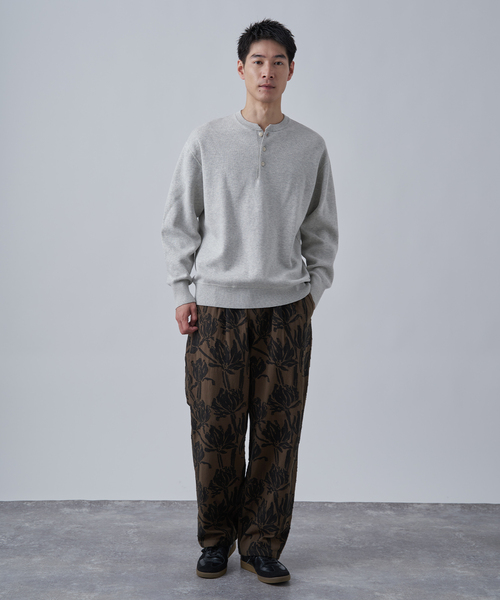 B.C STOCK（ベーセーストック）の「《追加2》【CALIFORNIA RANCH HOUSE】カットジャガード スリーピングパンツ（その他パンツ・メンズ・ネイビー/アイボリー/ブラウン/チャコールグレー・FREE）」の13枚目の写真