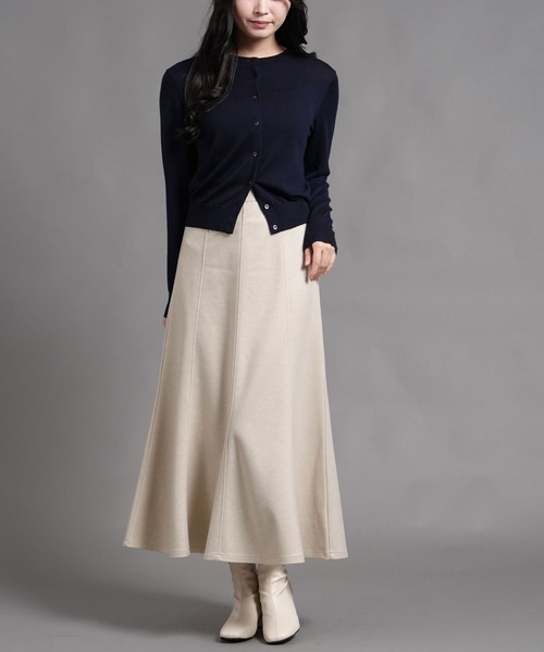 laurea(ラウレア)の「ウールタッチ起毛8枚ハギロングフレアースカート(スカート・レディース・キナリ/ブラウン/ブラック/ダークグレー・M)」の10枚目の写真