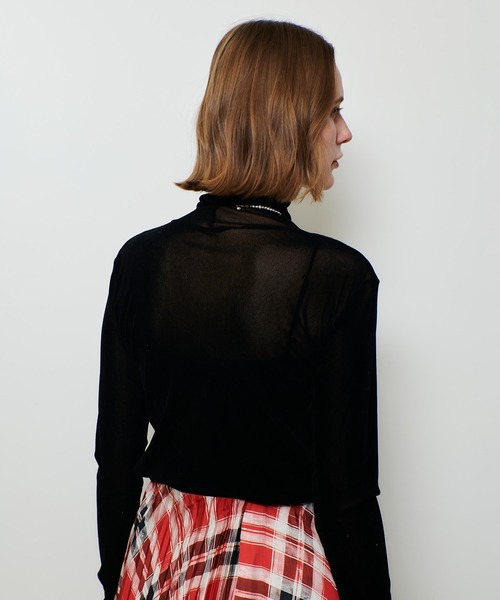 allureville(アルアバイル)の「フロッキーチュールタートル(Tシャツ/カットソー・レディース・オフホワイト/グレー系その他/ブラック・2)」の13枚目の写真