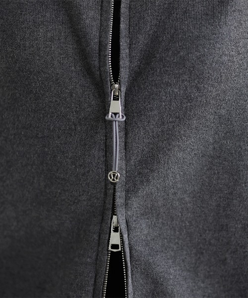 ONEP STAR(ワンピスター)の「ダブルジップラウンドネックニットカーディガン(カーディガン/ボレロ・レディース・ダークグレー/ブラック・FREE)」の4枚目の写真