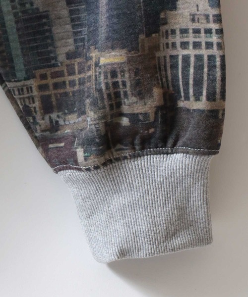 SITRY（シトリー）の「Patterned All Over Print Sweat Zip Hoodie/総柄プリント オーバーサイズ  ショート丈 ダブルジップ 裏起毛 スウェット フルジップパーカー フーディー パーカー スウェット レディース メンズ（パーカー・メンズ・ブラック系その他/グリーン系その他/ピンク系その他/グレー系その他・L/M）」の17枚目の写真