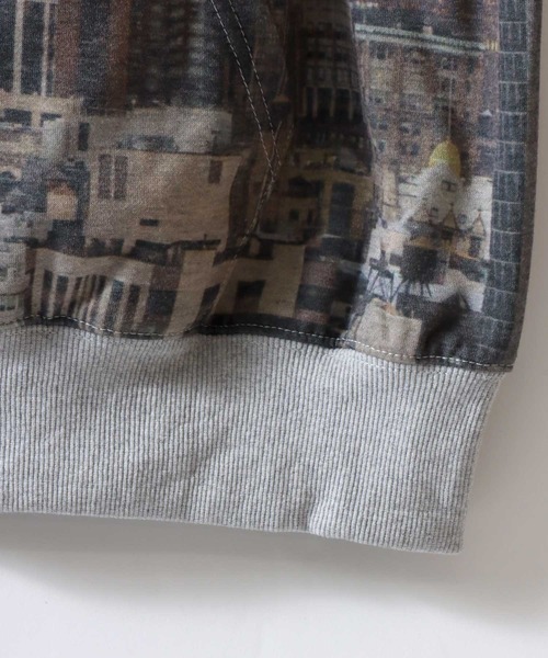 SITRY（シトリー）の「Patterned All Over Print Sweat Zip Hoodie/総柄プリント オーバーサイズ  ショート丈 ダブルジップ 裏起毛 スウェット フルジップパーカー フーディー パーカー スウェット レディース メンズ（パーカー・メンズ・ブラック系その他/グリーン系その他/ピンク系その他/グレー系その他・L/M）」の19枚目の写真