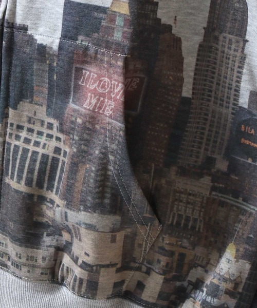 SITRY（シトリー）の「Patterned All Over Print Sweat Zip Hoodie/総柄プリント オーバーサイズ  ショート丈 ダブルジップ 裏起毛 スウェット フルジップパーカー フーディー パーカー スウェット レディース メンズ（パーカー・メンズ・ブラック系その他/グリーン系その他/ピンク系その他/グレー系その他・L/M）」の7枚目の写真