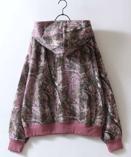 SITRY（シトリー）の「Patterned All Over Print Sweat Zip Hoodie/総柄プリント オーバーサイズ  ショート丈 ダブルジップ 裏起毛 スウェット フルジップパーカー フーディー パーカー スウェット レディース メンズ（パーカー・メンズ・ブラック系その他/グリーン系その他/ピンク系その他/グレー系その他・L/M）」の13枚目の写真