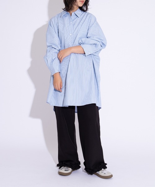 PUNYUS(プニュズ)の「フリルスラックスパンツ(スラックス・レディース・ブラック/レッド/グレー・3/2/1/4)」の14枚目の写真