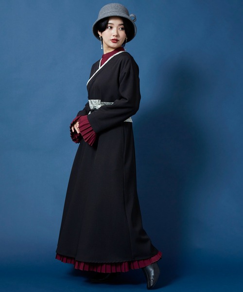 カヤ（カヤ）の「【カヤ】倭の晴れ着 ならいワンピース（ワンピース・レディース・スミクロ/グリーン系その他/ネイビー・FREE）」の6枚目の写真