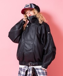 オーバーサイズ」に該当するライダースジャケットファッション通販