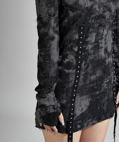 Chick(チック)の「Hooded Mini Dress / フード付きミニワンピース(ワンピース・レディース・ブラック・FREE)」の11枚目の写真