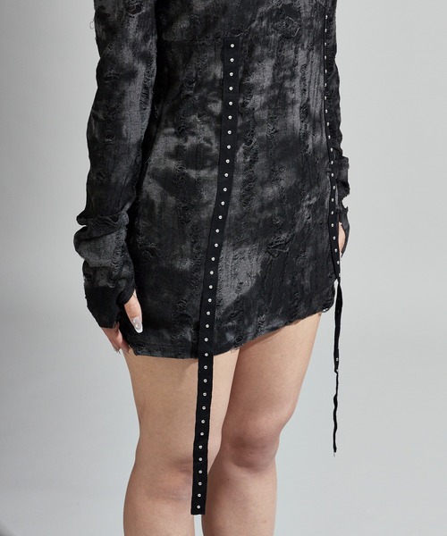 Chick(チック)の「Hooded Mini Dress / フード付きミニワンピース(ワンピース・レディース・ブラック・FREE)」の12枚目の写真