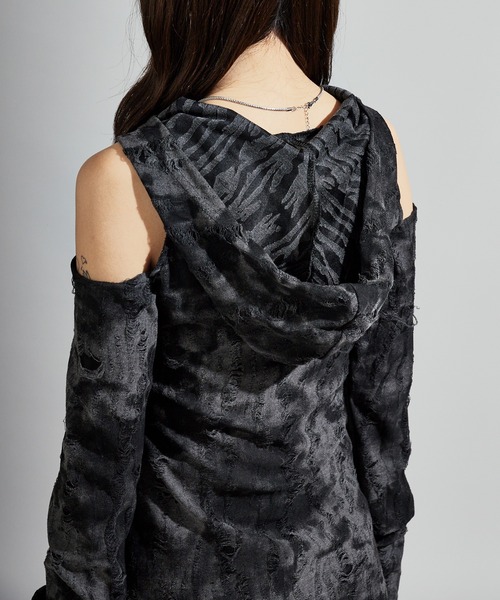Chick(チック)の「Hooded Mini Dress / フード付きミニワンピース(ワンピース・レディース・ブラック・FREE)」の13枚目の写真