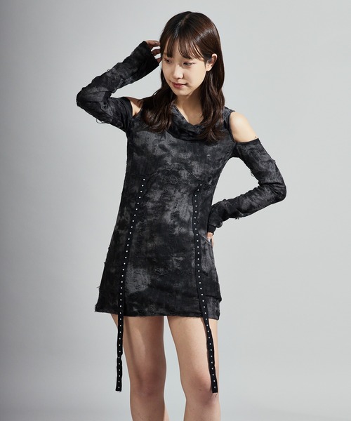 Chick(チック)の「Hooded Mini Dress / フード付きミニワンピース(ワンピース・レディース・ブラック・FREE)」の16枚目の写真
