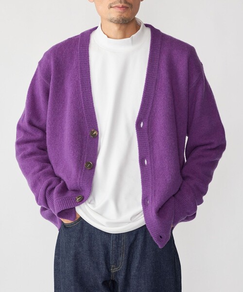 セール】SHIPS: 5ゲージ ヤク ブレンド カーディガン（Tシャツ