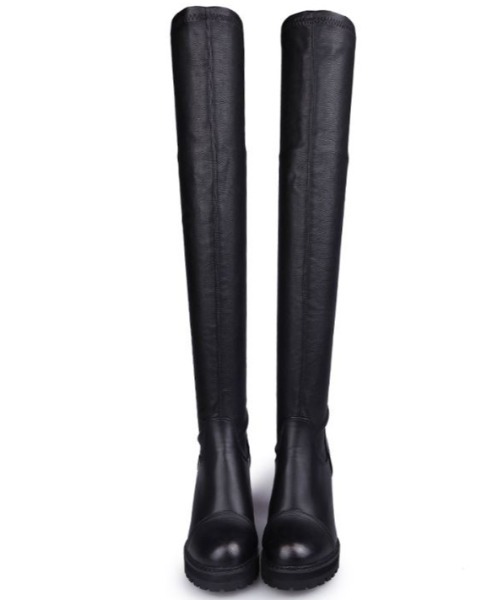maison de LATIR(メゾンドラティール)の「美脚フィットニーハイブーツ(ブーツ・レディース・ブラック・24.5cm/24cm/23.5cm/23cm/22.5cm)」の6枚目の写真