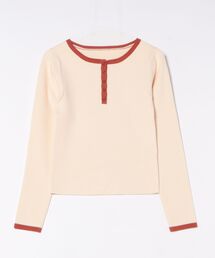 STYLEBLOCK | バイカラーニットヘンリーネックプルオーバー(ニット/セーター)