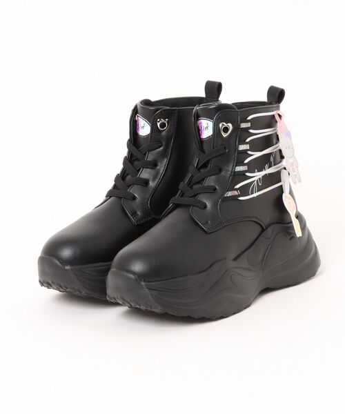 ANAP GiRL(アナップガール)の「【ANAP GIRL】厚底ブーツスニーカー(ブーツ・キッズ・ブラック・22.0cm/23.0cm/24.0cm/21.0cm)」の1枚目の写真