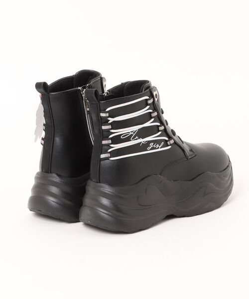ANAP GiRL(アナップガール)の「【ANAP GIRL】厚底ブーツスニーカー(ブーツ・キッズ・ブラック・22.0cm/23.0cm/24.0cm/21.0cm)」の2枚目の写真