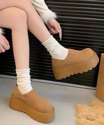 CELENA BEATS（セレナビーツ）の「厚底ムートンラウンドトゥフラットシューズ（ブーツ）」