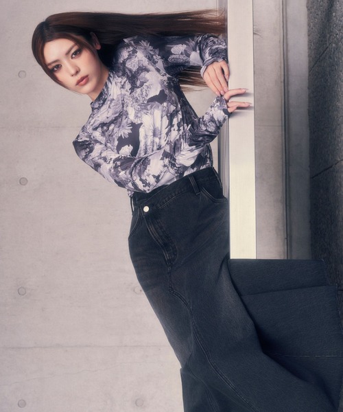 HARE（ハレ）の「【井手上漠さん着用/Lee×HARE】Leeデニムスカート（デニムスカート・レディース・ブルー/ブラック・SMALL/MEDIUM）」の7枚目の写真